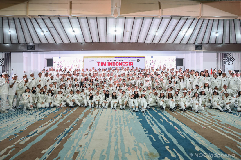 asian games 2026 - ilustrasi berita Kontingen Indonesia Resmi Dikukuhkan, Ambisi Menuju Asian Games 2026 Tetap Tinggi